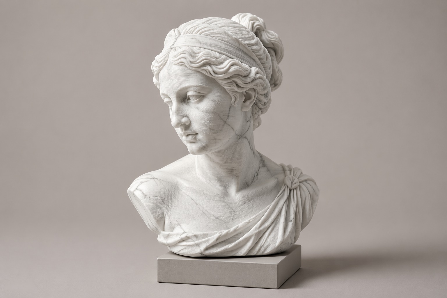 3D printed marble-look classical bust